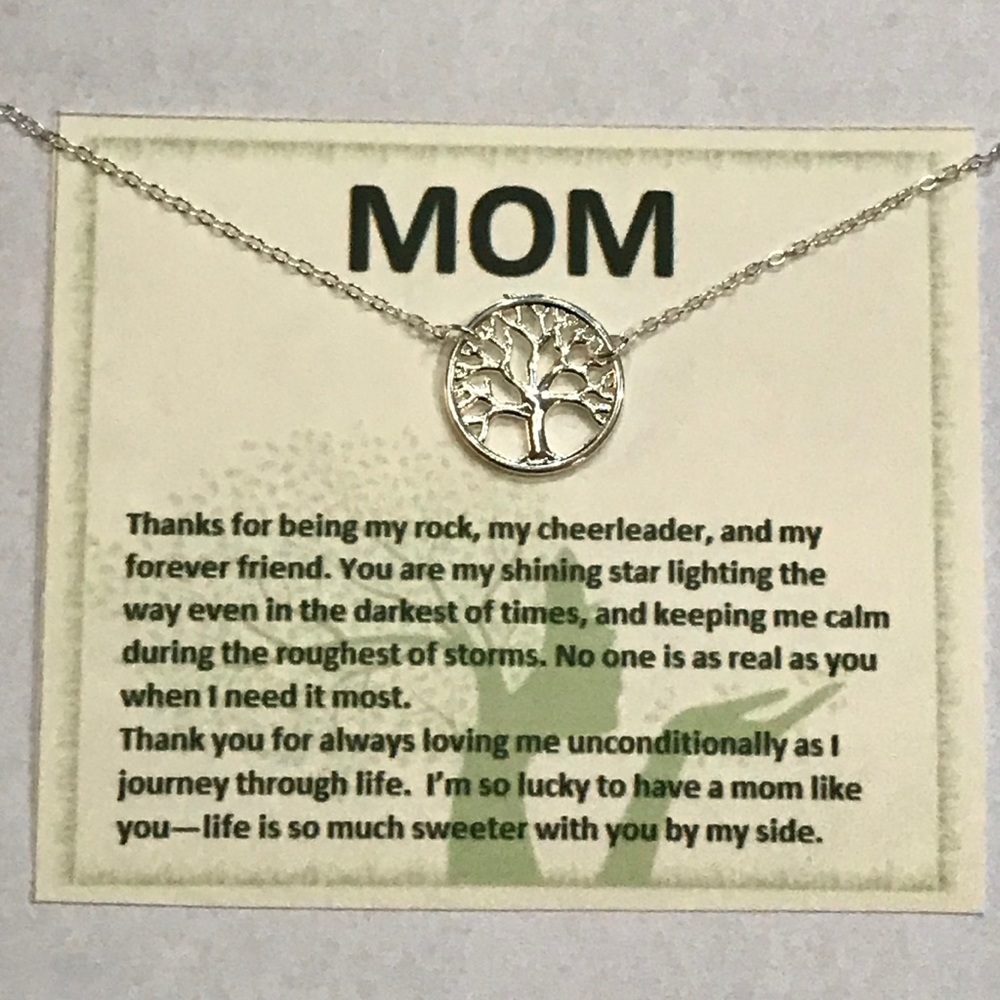 Mom Necklace with Inspirational Card